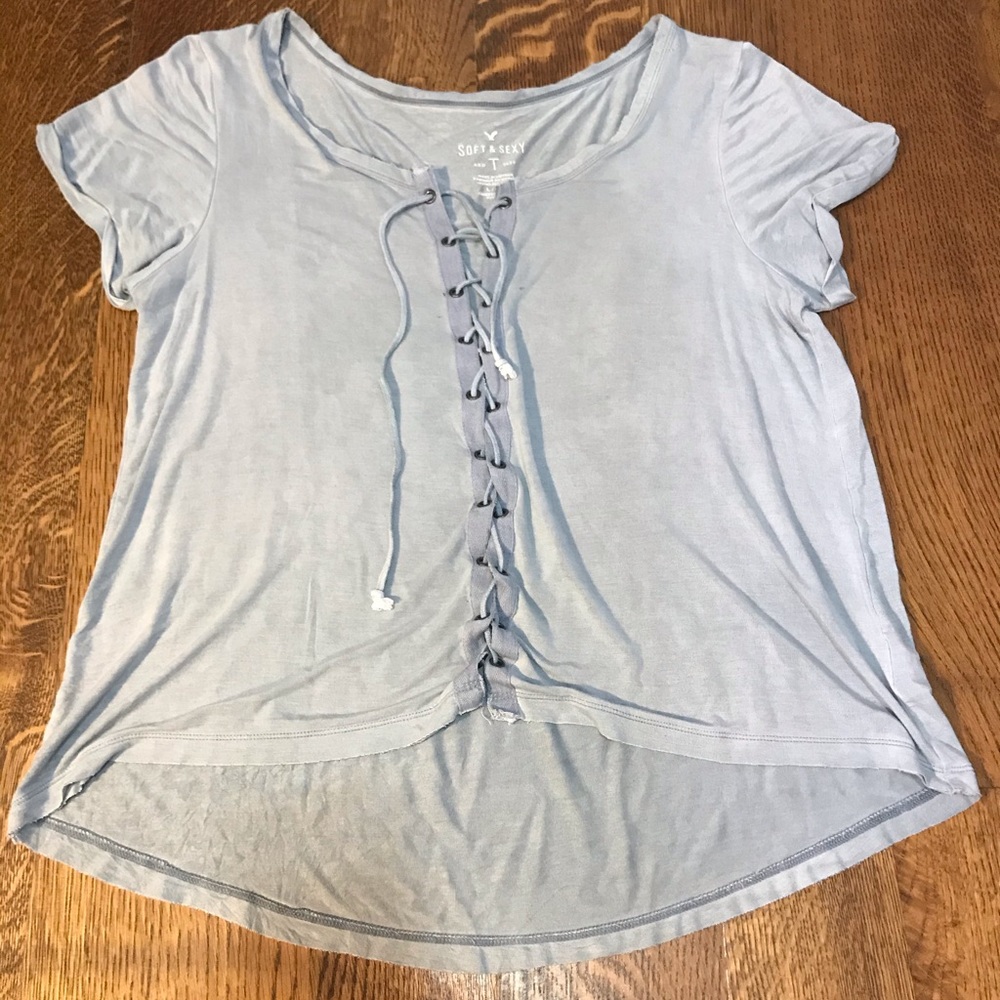 American eagle lace up top